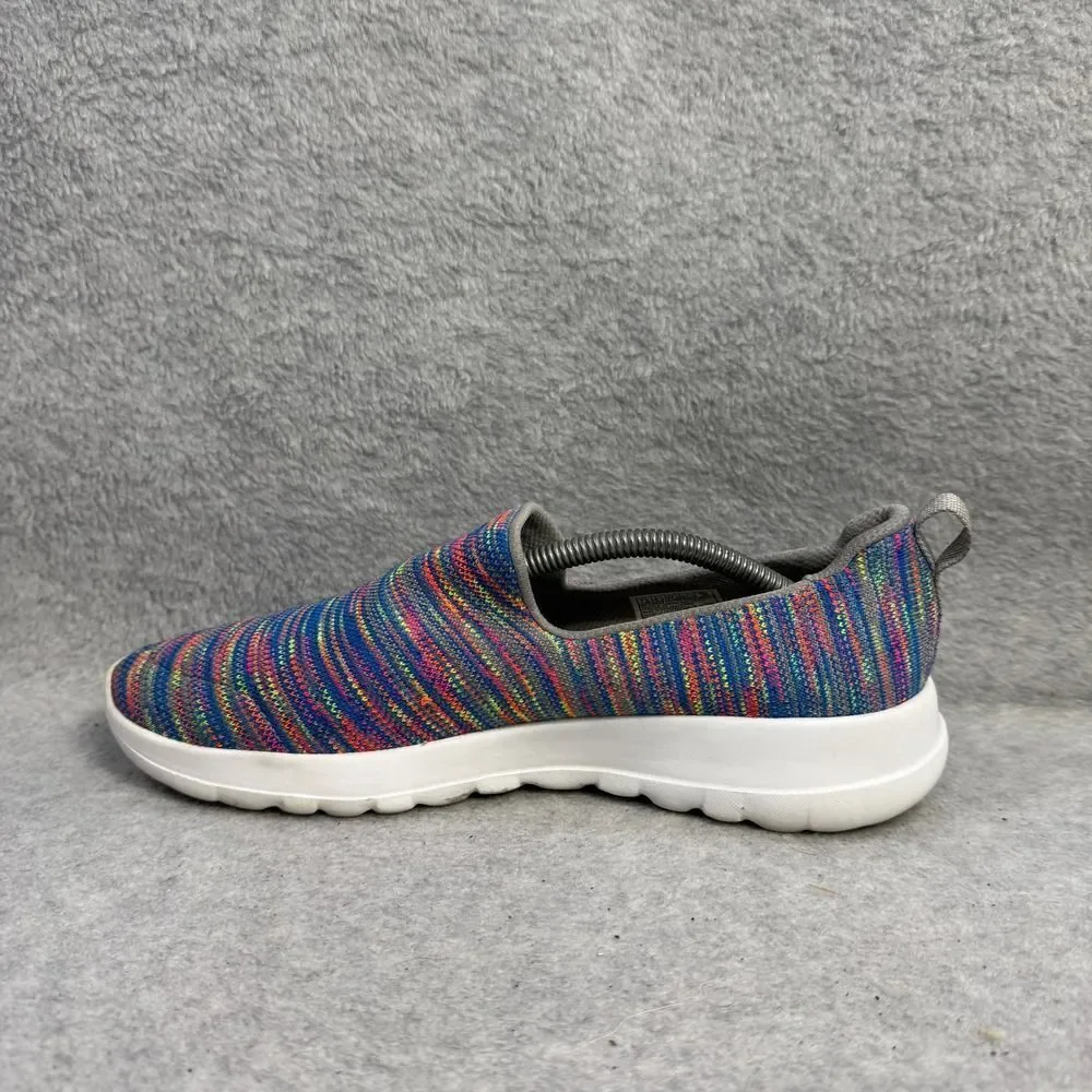 Skechers Shoes Women Size 7.5 Go Walk Multicolor Rainbow Slip On Comfort Sneaker